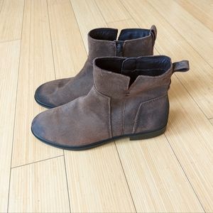 Ecco Women's 38 US 7 Ankle Boots Touch15B Coffee Brown Suede Leather